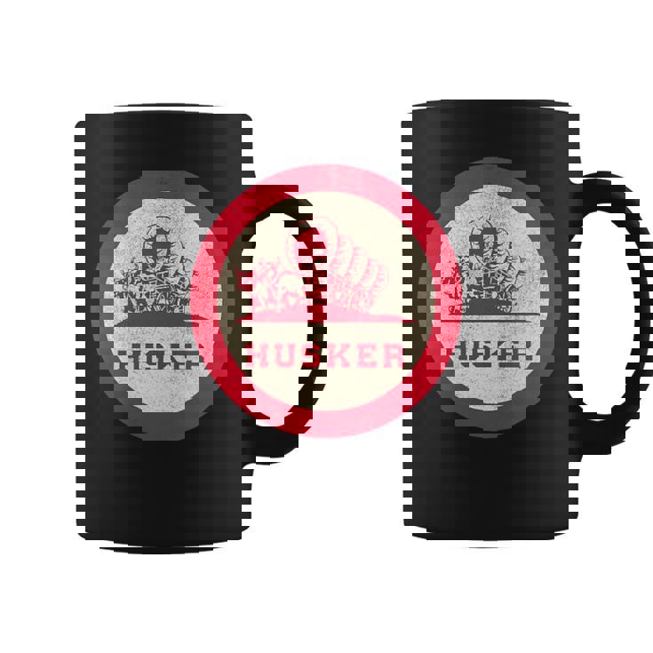 Nebraska State Nickname Husker Roundel [Distressed] Coffee Mug